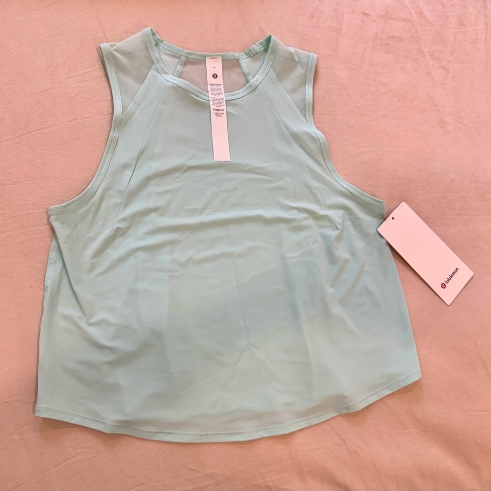 Lululemon Sculpt Cropped Tank, Ideal Mint